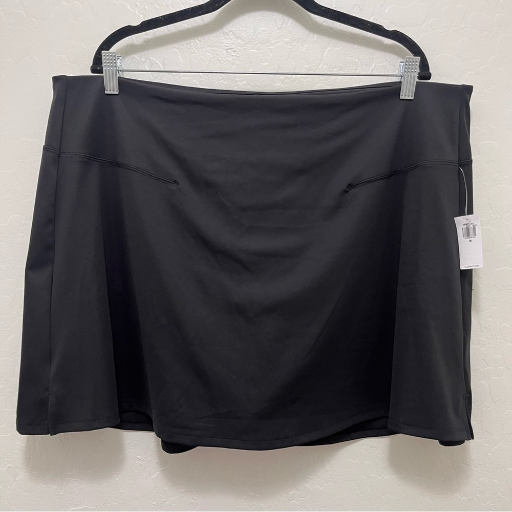 Old Navy 2X Black High-Waisted PowerSoft Skort